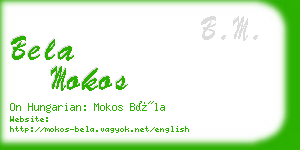 bela mokos business card